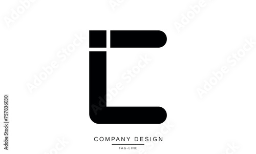 IC, CI Abstract Letters Logo Monogram Design Font Icon