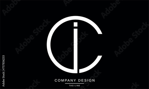 CI, IC Abstract Letters Logo Monogram Design Vector Font