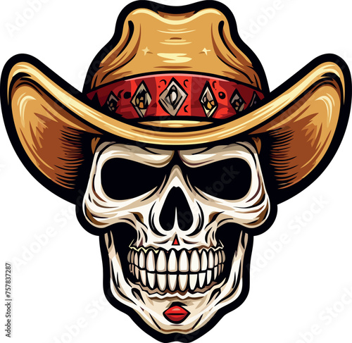 teschio con cappello da cowboy 03