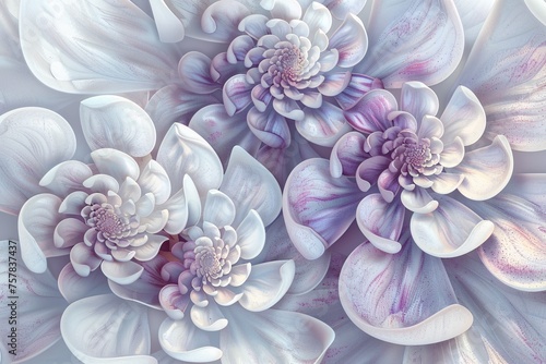 Flower Power: Purple and White Blossoms in Full Bloom Generative AI © Riya