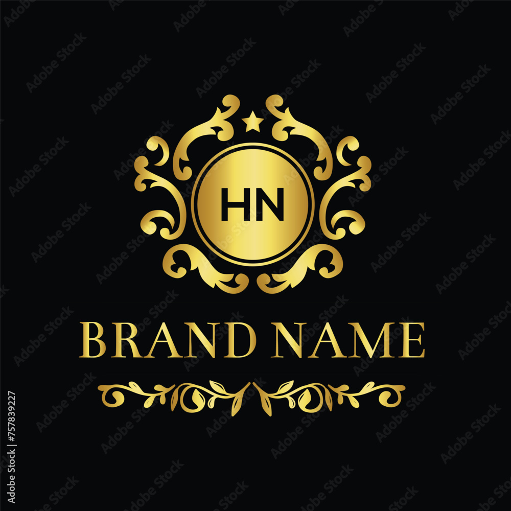 Letter HN Creative Logo Design Template with Modern Letter Design Letter HN Creative Logo Design Template with Modern Letter Design
