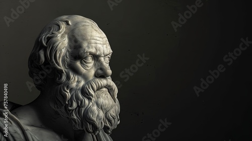 Greek Philosopher Socrates with Gradient Classic Space