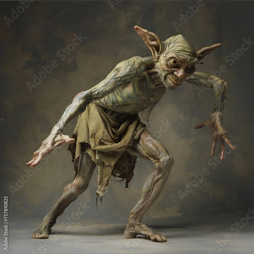 Dancing goblin fantasy creature Generative Ai  © LayerAce.com