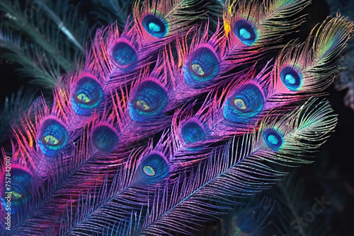Peacock Rainbow Feather Paisley Cosmos Feathers