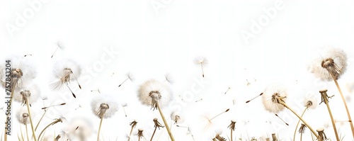 Soft and light spring background with Dandelions Generative Ai 