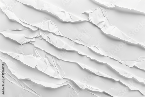 The image is a white background with a lot of paper crumpled up in different directions. The crumpled paper creates a sense of chaos and disorder