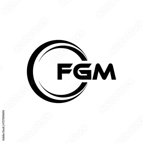 FGM letter logo design in illustration. Vector logo  calligraphy designs for logo  Poster  Invitation  etc.