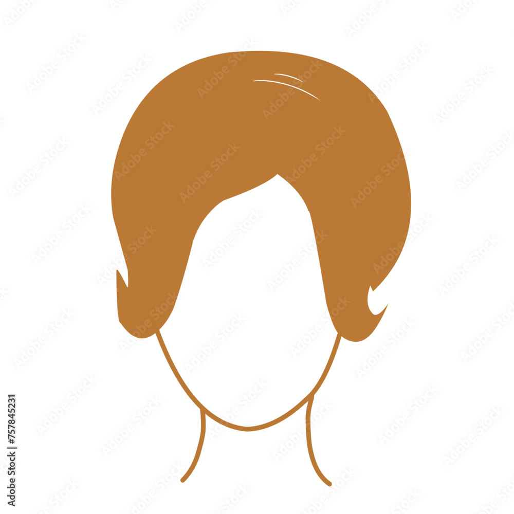 Vector design of beautiful brown women's hairdos collection Vector design of beautiful brown women's hairdos collection