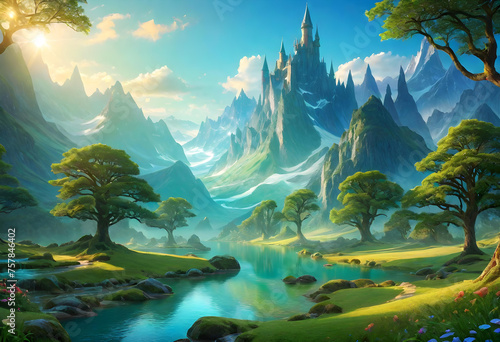Low Fantasy Landscape  Landscape  Low Fantasy  Fictional  Dreamlike  Imaginary  Magical  Enchanted  Unreal  Mythical  Surreal  Wonderland  Fairy Tale  Adventure  AI Generated
