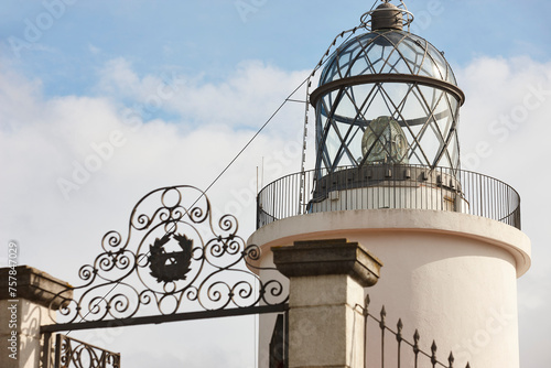 St. Sebastia lighthouse in Llafranc. Costa Brava. Girona, Catalunya. Spain photo