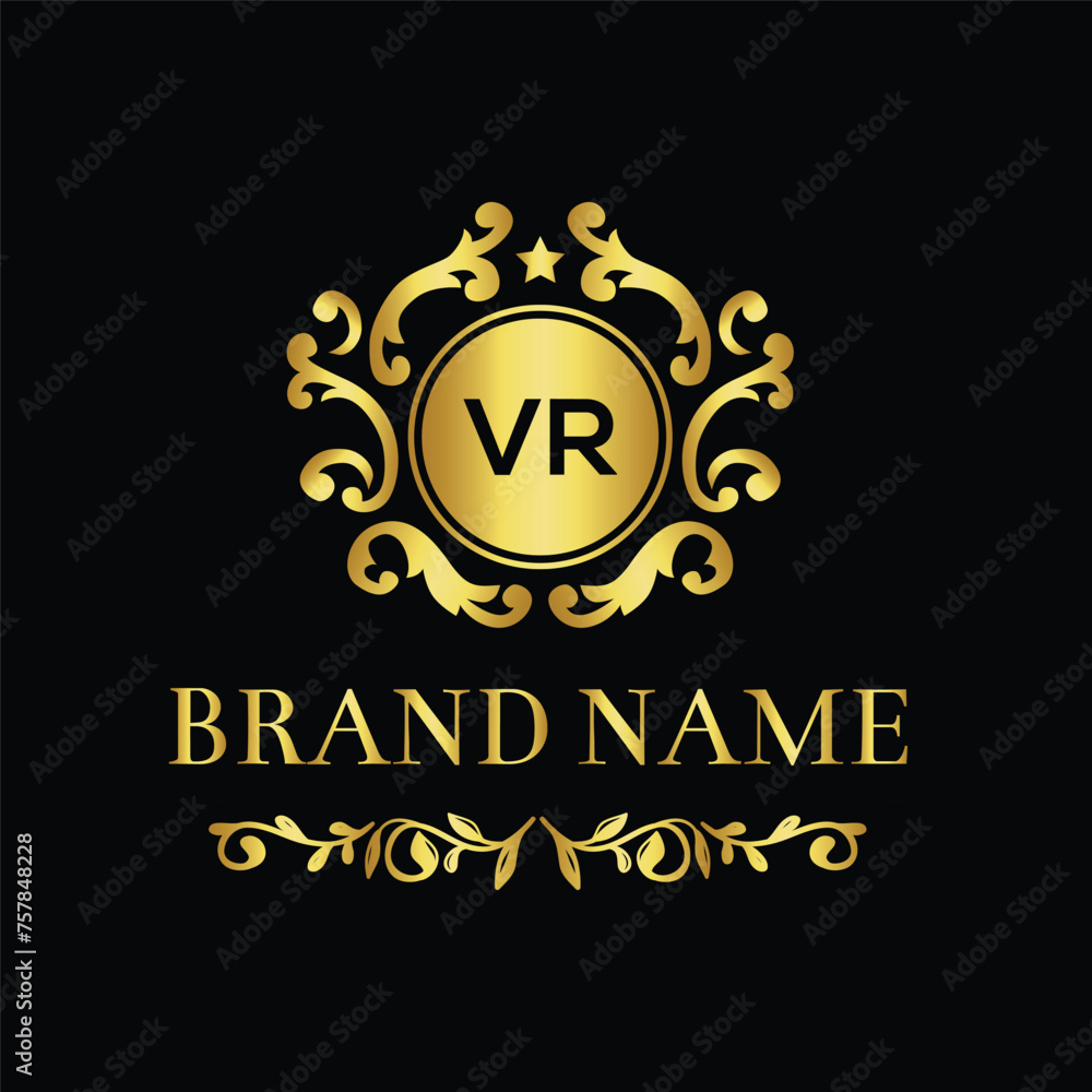 VR Logo Letter Design For Business Template Vector VR Logo Letter Design For Business Template Vector