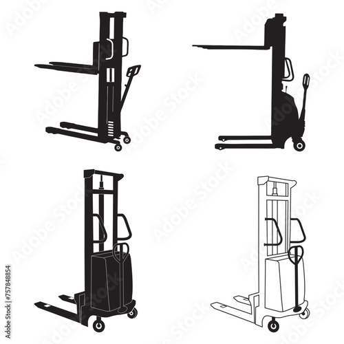 Hand forklift icon