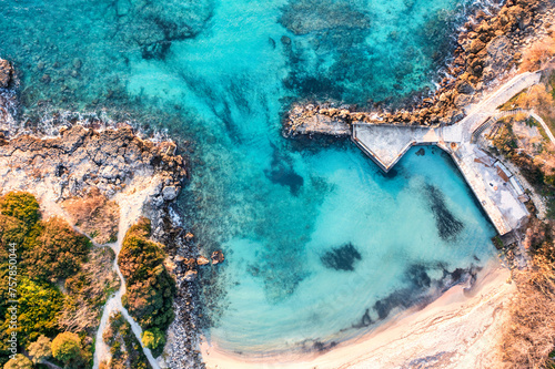 Taranto, baia di Porto Cupo vista dall'alto - Puglia, Italia photo