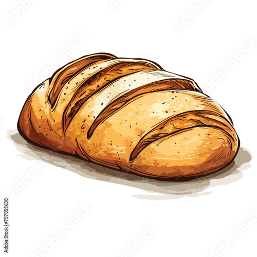 Artisan Bread Clipart isolated on white background