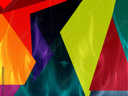 Vibrant Colorful Geometricshapes background, abstract background