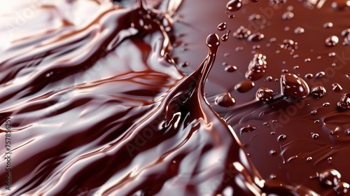 Liquid chocolate close-up background