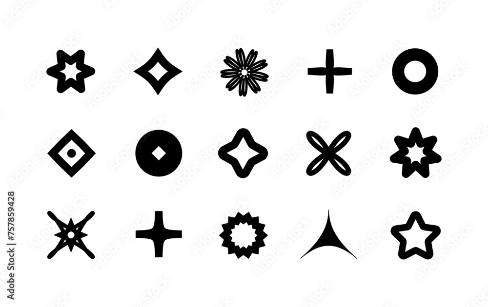 Abstract Vector Shapes Elements Collection Abstract Vector Shapes Elements Collection