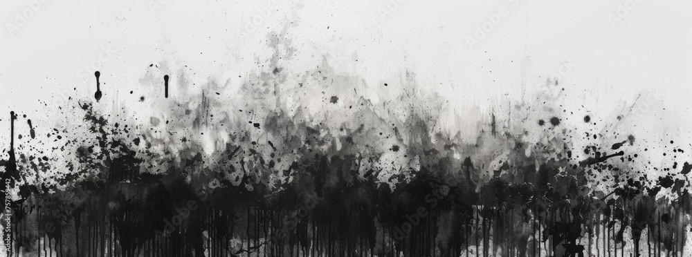 black blotted pattern of an ink splat