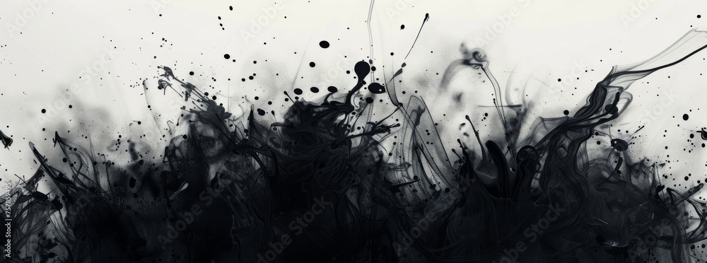 black blotted pattern of an ink splat black blotted pattern of an ink splat