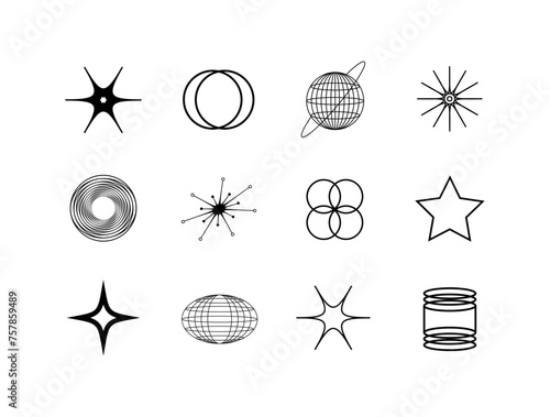 Abstract Vector Shapes Elements Collection