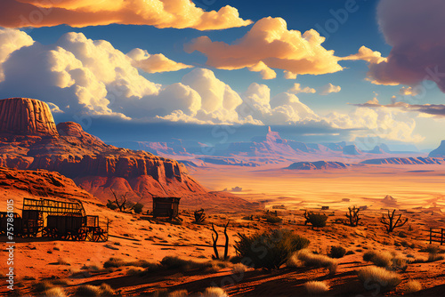 The Wild West Overlooking Desert Valley (PNG 8208x5472)