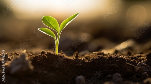 A small plant is knocked out of the soil.