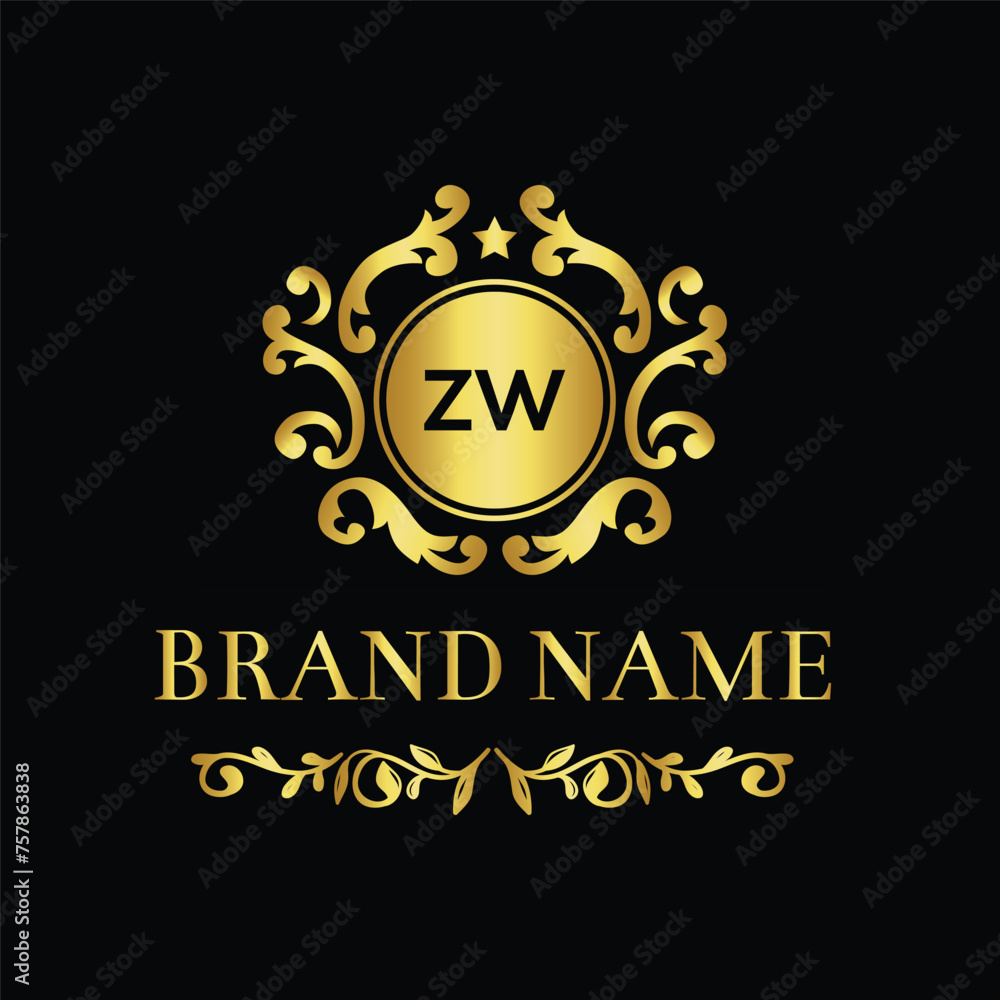 Letter ZW initial logo or monogram design Letter ZW initial logo or monogram design