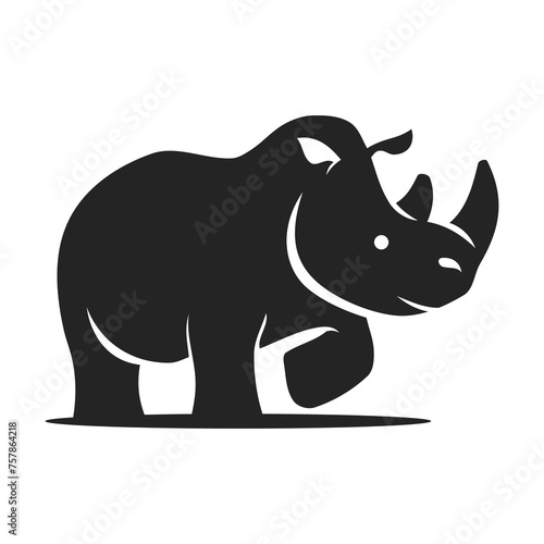 Rhino Logo template Isolated. Brand Identity. Icon Abstract Vector graphic