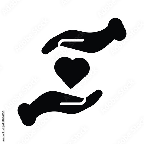 Hand heart icon