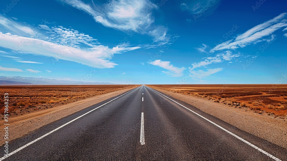 Naklejka premium The Road to Success: A Clear Path to Achieving Your Goals Generative AI