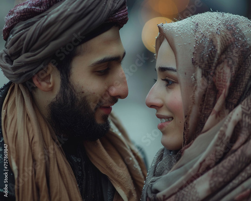 An intimate portrayal of a muslim couple facing challenges in their relationship focusing on the crucial role of open photo