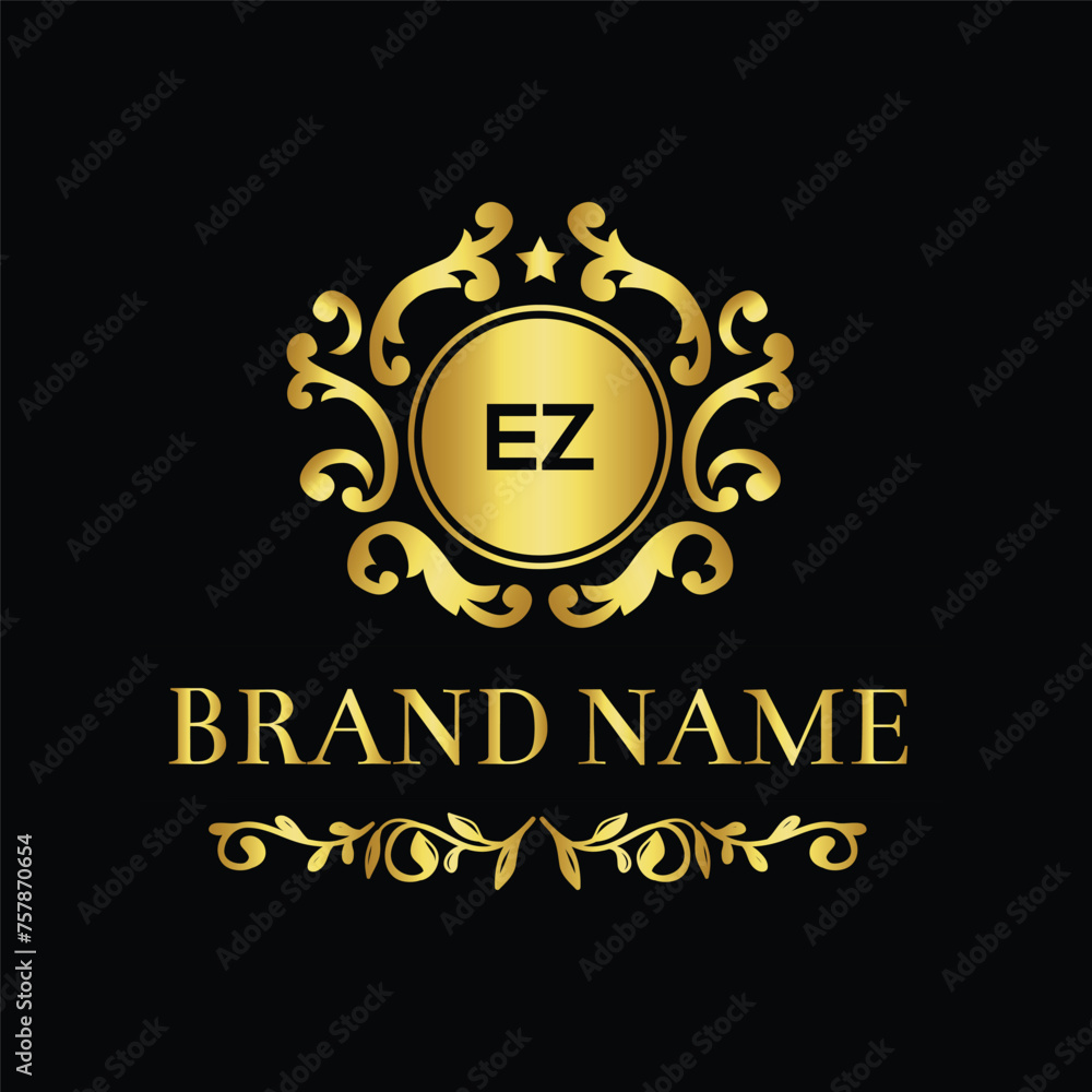 Minimal Initial EZ Logo Design with Handwriting Style Vector and Illustration Minimal Initial EZ Logo Design with Handwriting Style Vector and Illustration