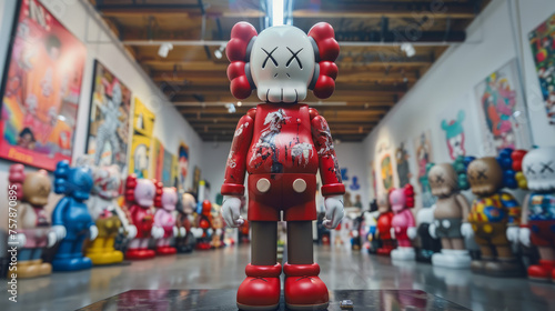 Wallpaper Mural Luxury designer toy, showcasing high fashion designer collectible, pop art style Torontodigital.ca