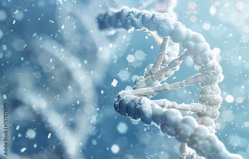 Frozen DNA: A Blueprint for Life in the Cold Generative AI photo