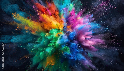 Colorful Explosion of Pride  Celebrating LGBTQ  Pride Month with Vibrant Colors Generative AI