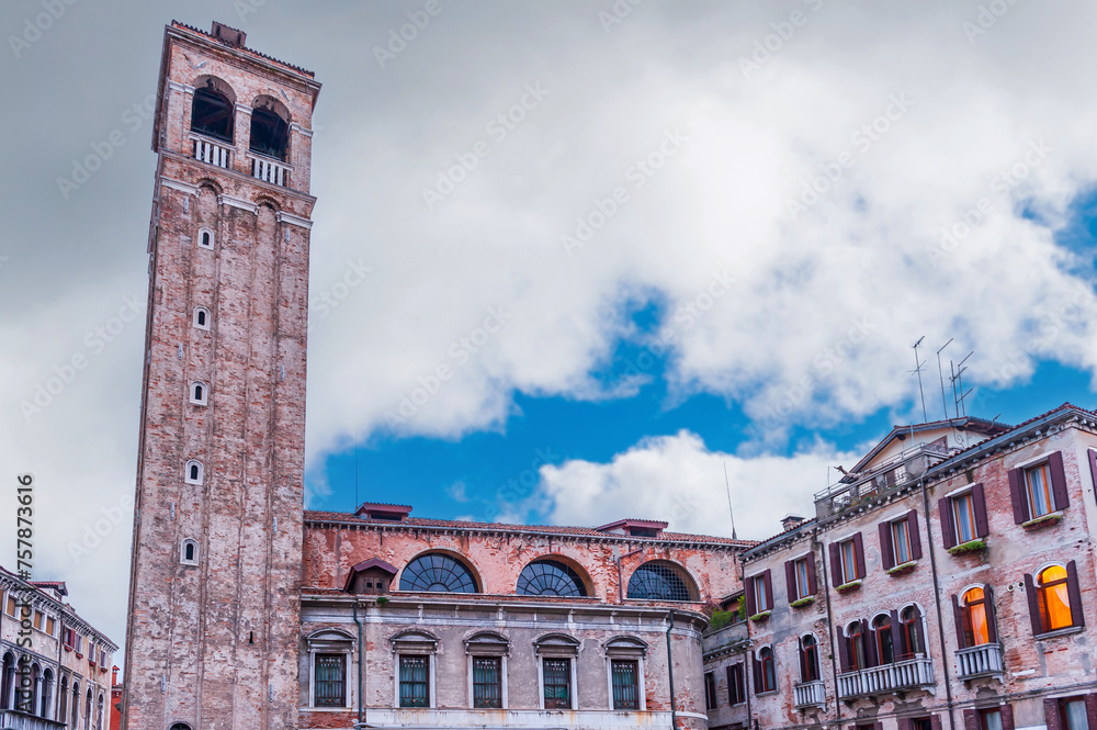 San Silvestro square and church, Venice, Veneto, Italy