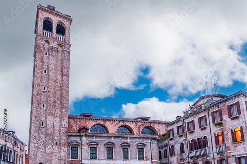 San Silvestro square and church, Venice, Veneto, Italy photo