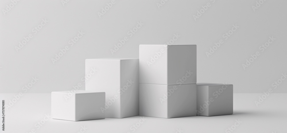 Stacked Boxes in White A Modern Take on Storage Solutions Generative AI Stacked Boxes in White A Modern Take on Storage Solutions Generative AI