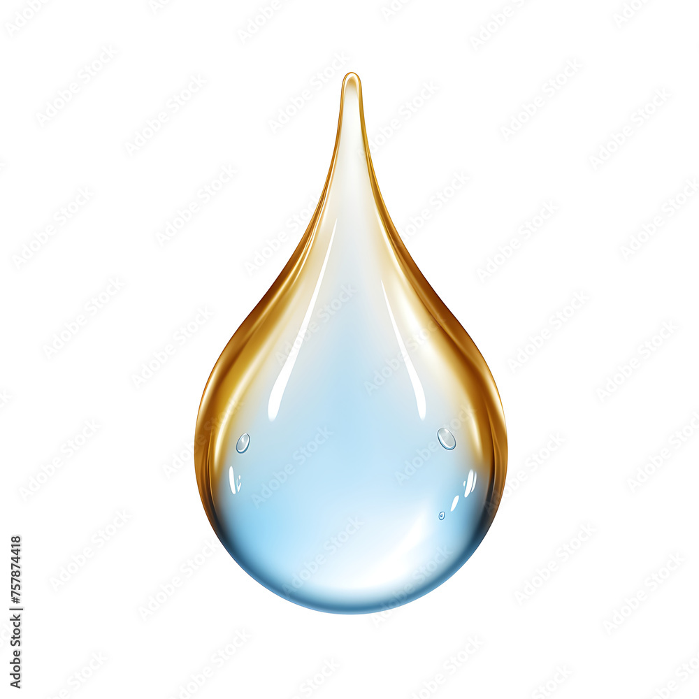 Oil droplets, clear and transparent liquid drops, isolated on a transparent background. PNG cutout or clipping path