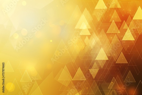 Yellow Background With Triangles and Blurry Lights