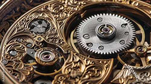 Golden Gears: A Timepiece with a Modern Twist Generative AI