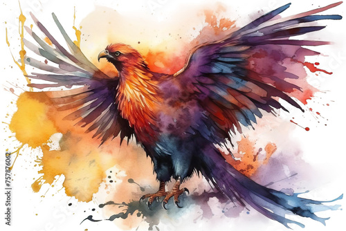 Watercolor Bring Harmony Balance Phoenix Art