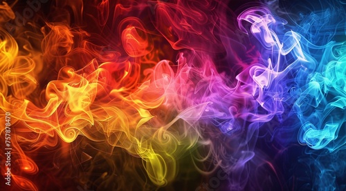 Colorful Smoke Clouds A Vibrant Tribute to the Monthly Pride Celebrations Generative AI
