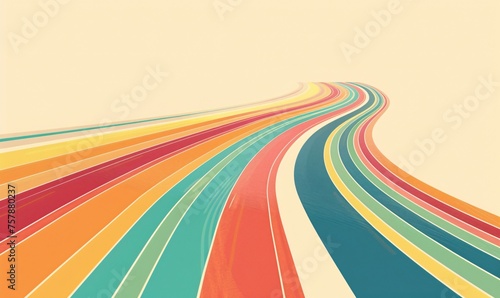 Colorful Rainbow Highway A Vibrant Journey Through Monthly Trends Generative AI