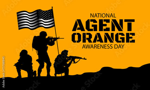 National Agent Orange Awareness Day Background Vector Illustration 