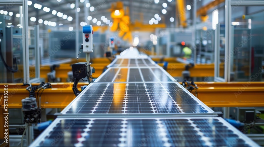 Solar panel manufacturing line