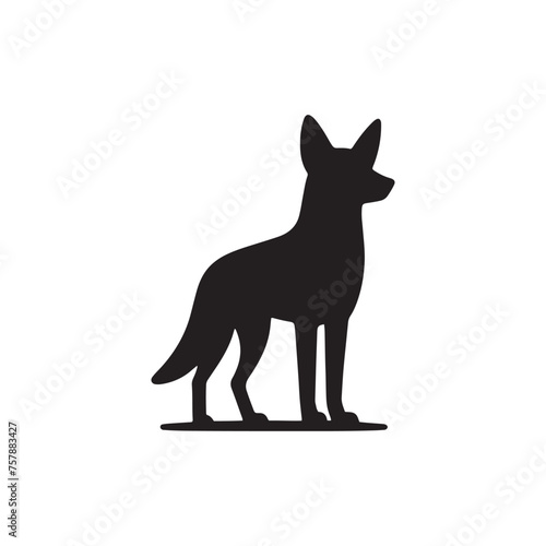 Dingo Silhouette Vector: Dynamic Designs for Wildlife Enthusiasts and Creative Projects, Dingo vector, Dingo Illustration.