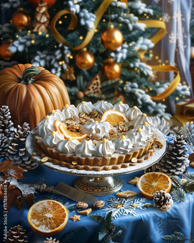 Celebrate the Season with a Delicious Pumpkin Pie Generative AI