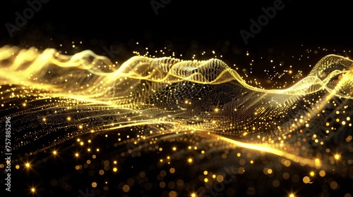 Golden Waves of Light A Glowing Tribute to the Monthly Full Moon Generative AI