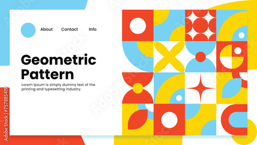 Geometric Pattern Embrace abstract sophistication with this geometric art background, offering a seamless modern pattern tailored for posters, wallpapers, postcards, and banners. 